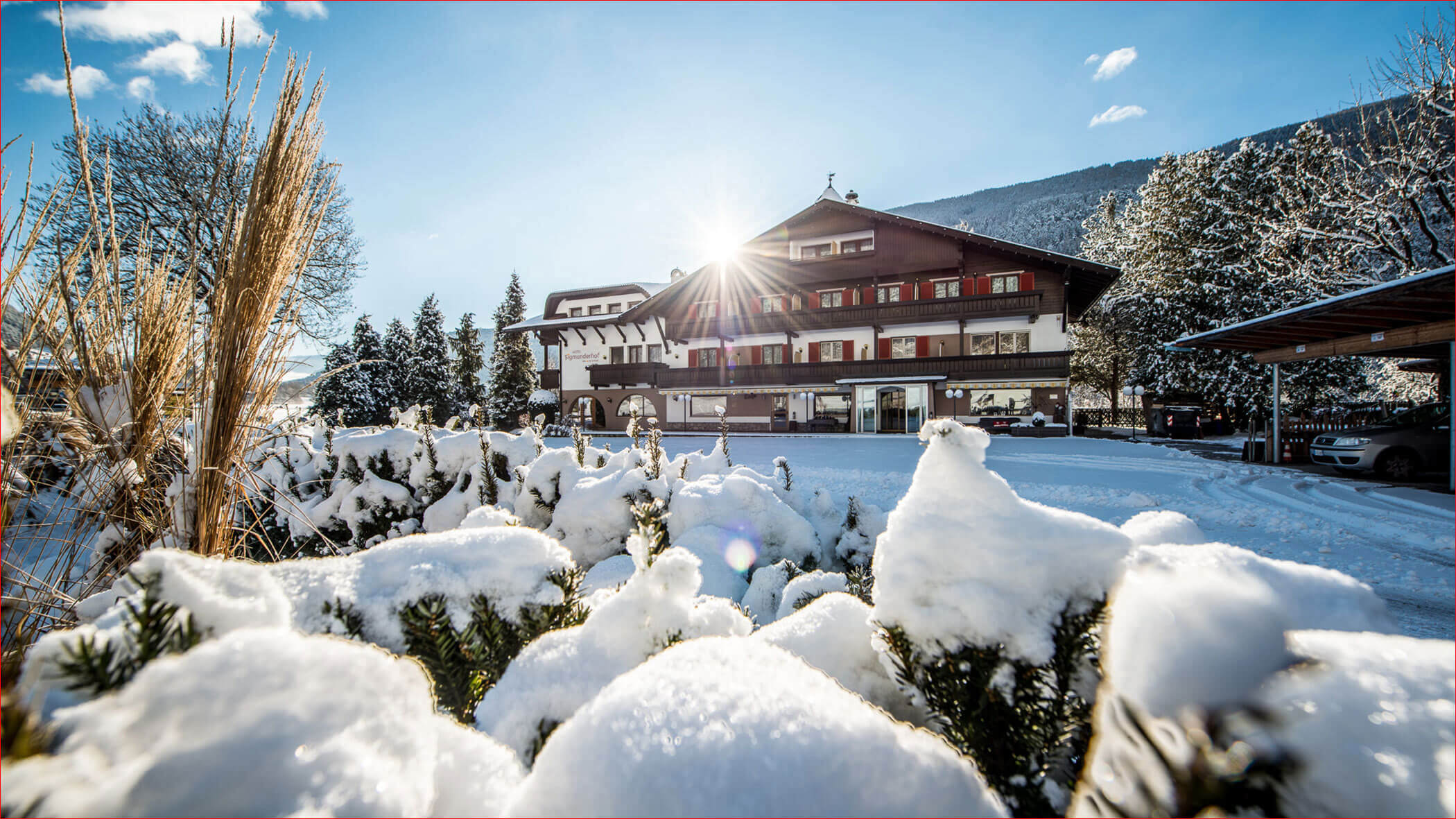Das Hotel Sigmunderhof im Winter im Pustertal